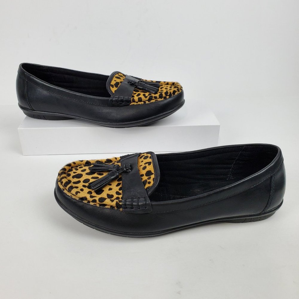 Hotter Comfort Concept Abbeyville Calf Hair Loafer Shoe Size US 7